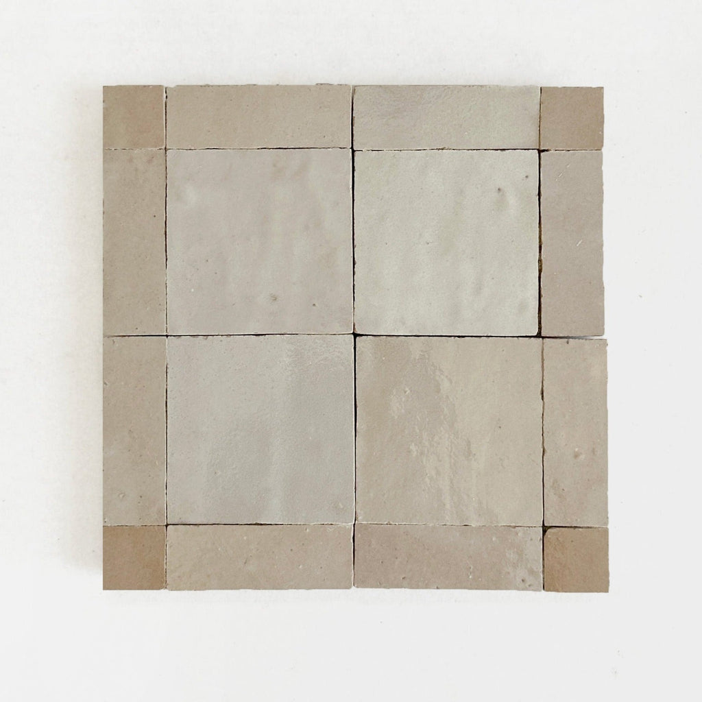 Moroccan Zellige Palacio Mosaic Dust + Latte + Oat by Tiles of Ezra