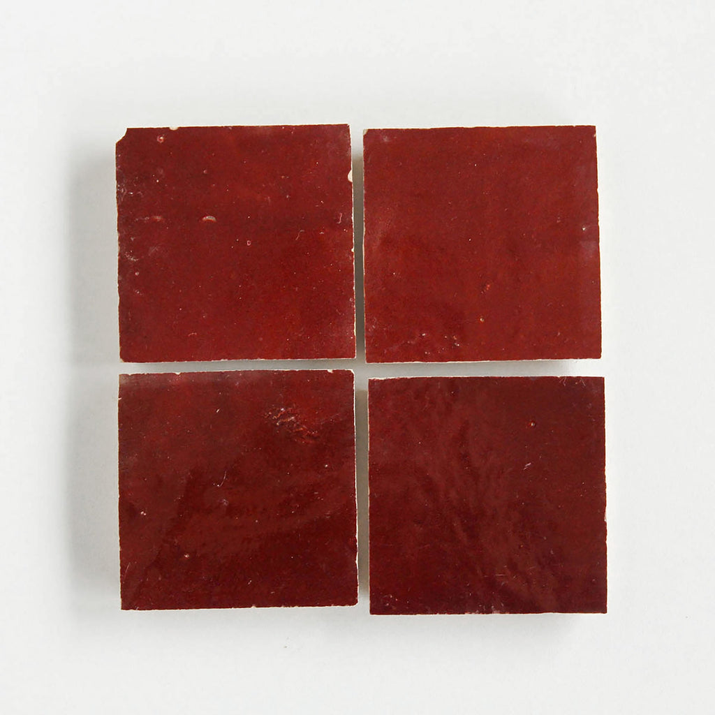 Moroccan Zellige Square Blood Red by Tiles of Ezra