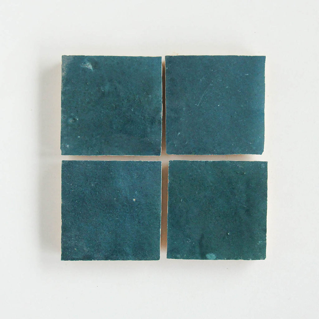 Moroccan Zellige Square Blue Grotto by Tiles of Ezra