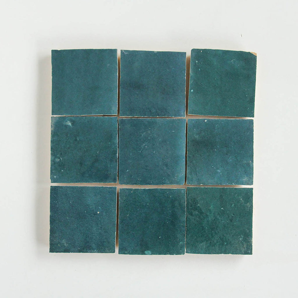Moroccan Zellige Square Blue Grotto by Tiles of Ezra