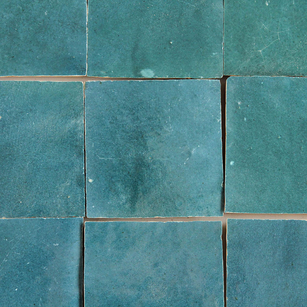Moroccan Zellige Square Blue Grotto by Tiles of Ezra