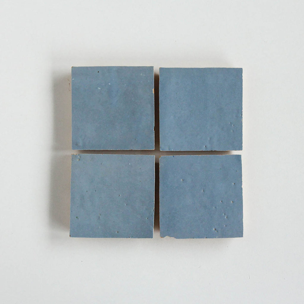 Moroccan Zellige Square Blue Grass by Tiles of Ezra