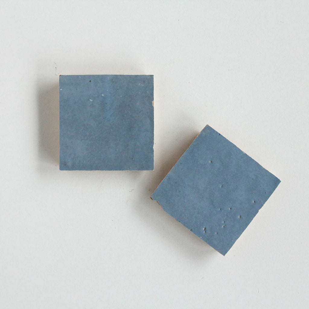 Moroccan Zellige Square Blue Grass by Tiles of Ezra