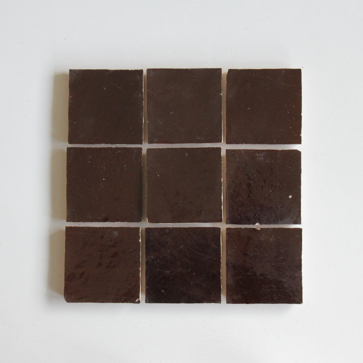 Moroccan Zellige Square Chocolate by Tiles of Ezra