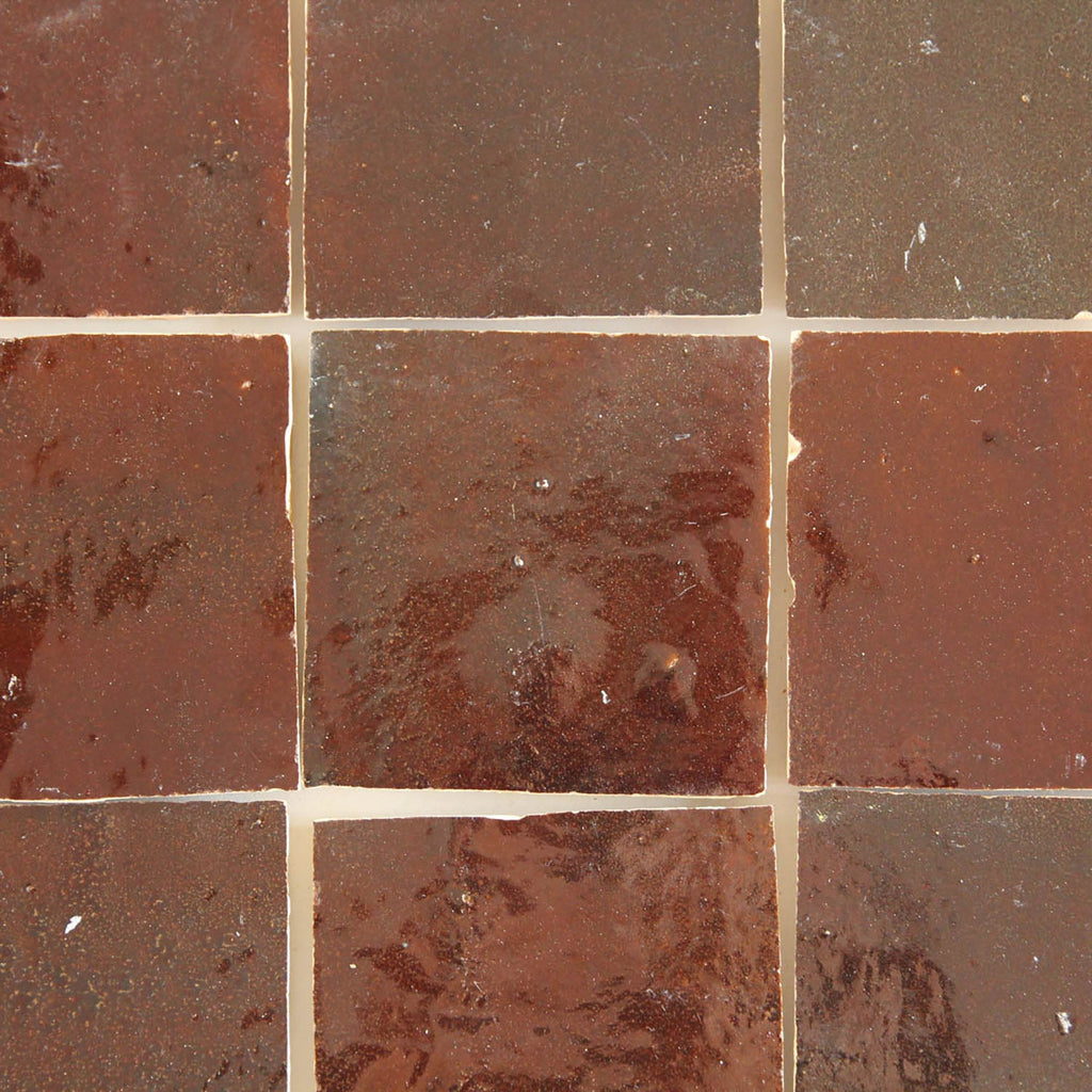 Moroccan Zellige Square Chocolate by Tiles of Ezra