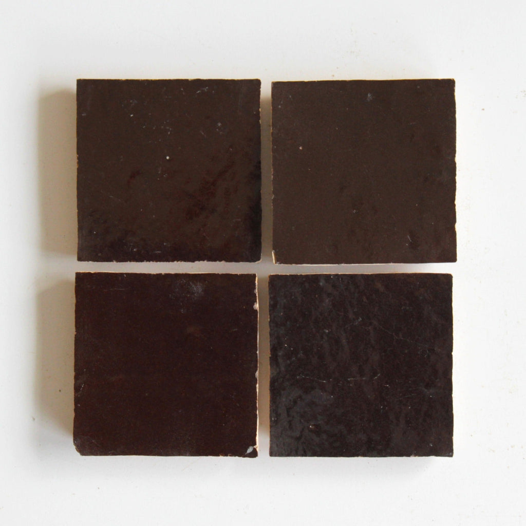 Moroccan Zellige Square Chocolate by Tiles of Ezra