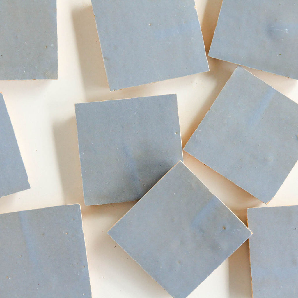 Moroccan Zellige Square Clear Sky by Tiles of Ezra