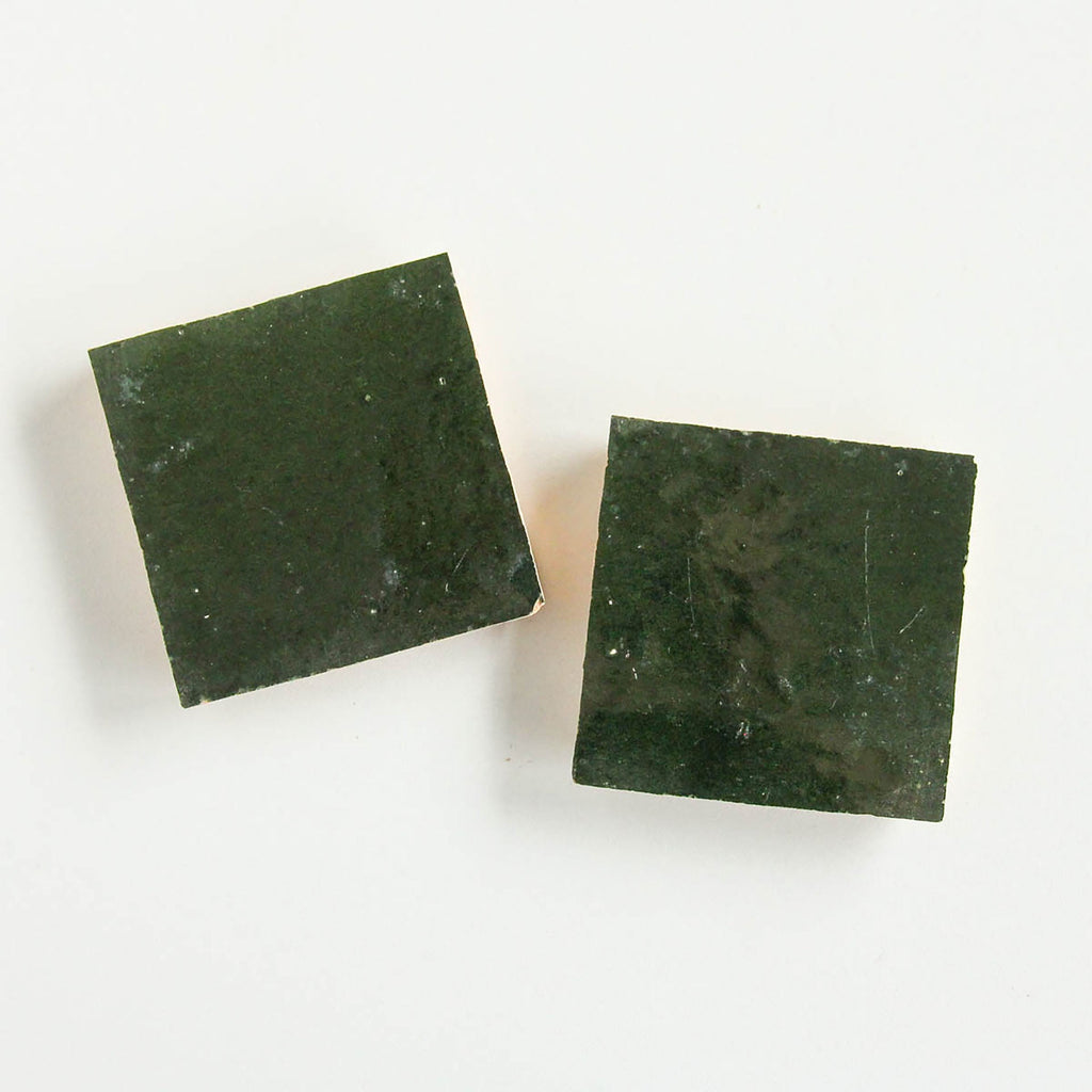 Moroccan Zellige Square Dark Green by Tiles of Ezra