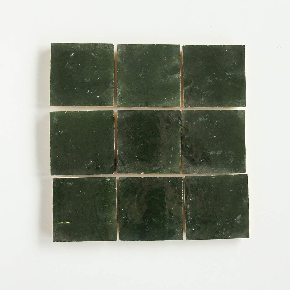Moroccan Zellige Square Dark Green by Tiles of Ezra