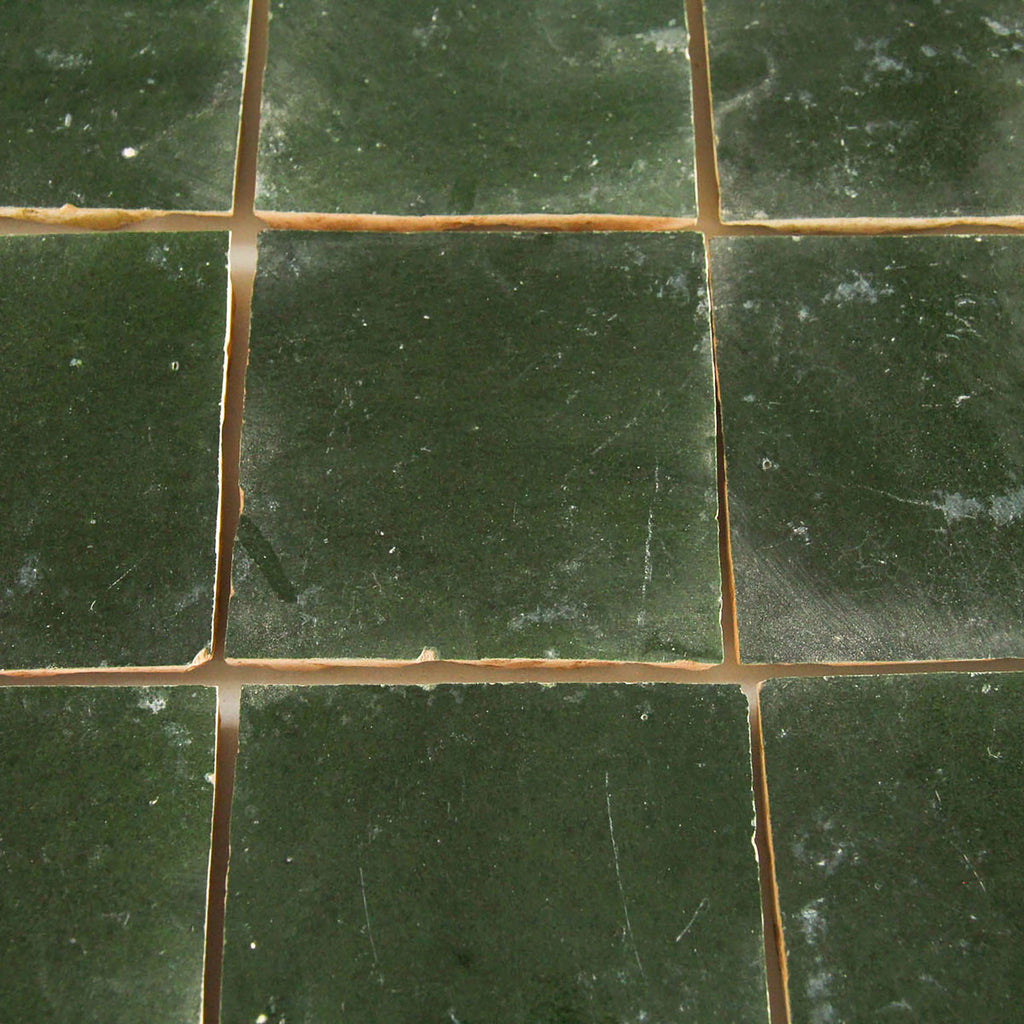 Moroccan Zellige Square Dark Green by Tiles of Ezra
