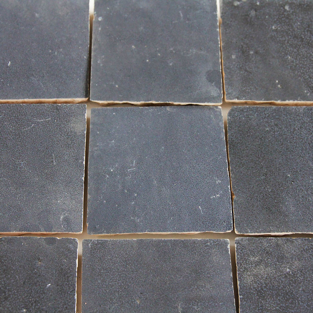 Moroccan Zellige Square Dark Grey by Tiles of Ezra