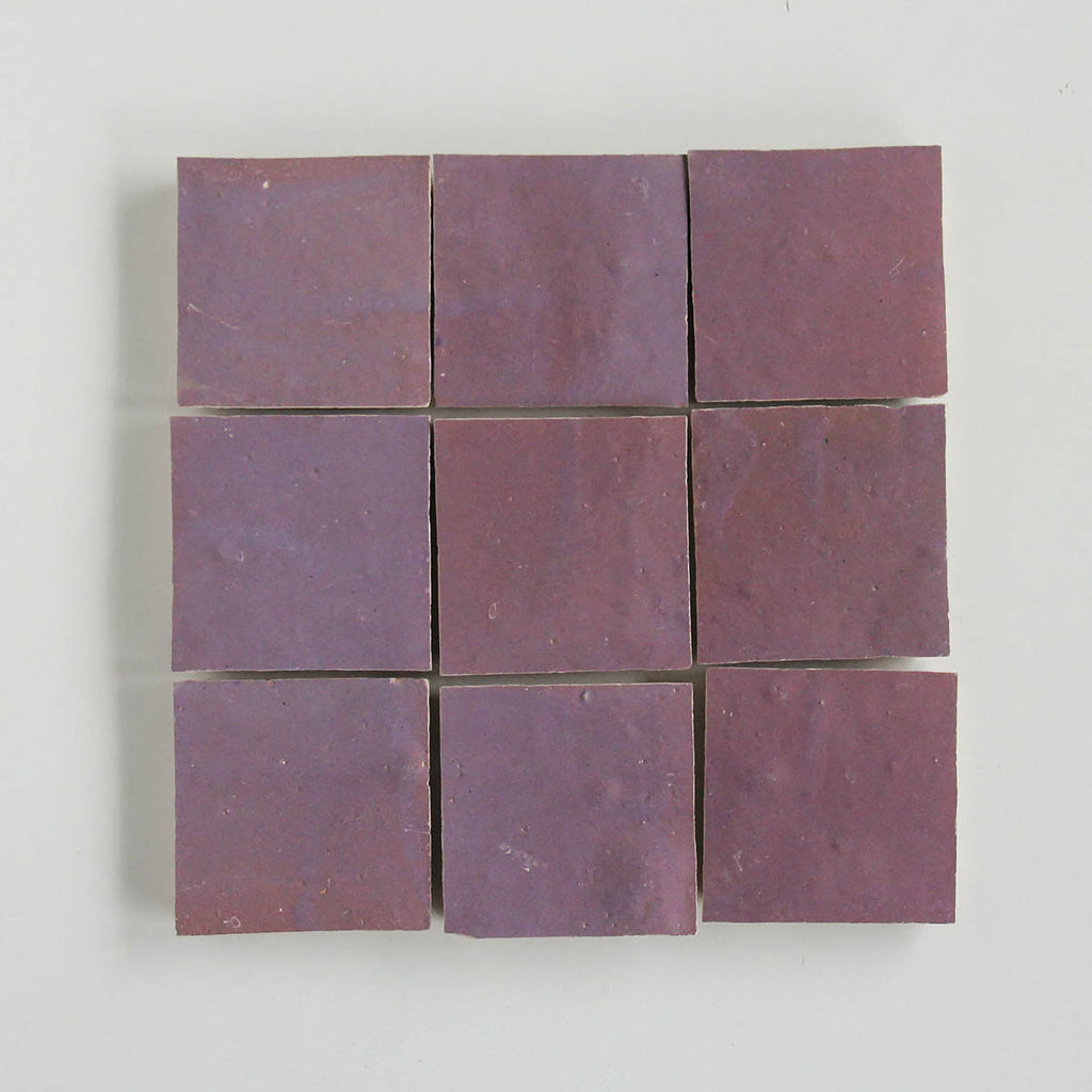 Moroccan Zellige Square Eggplant by Tiles of Ezra