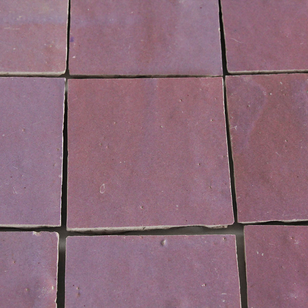 Moroccan Zellige Square Eggplant by Tiles of Ezra