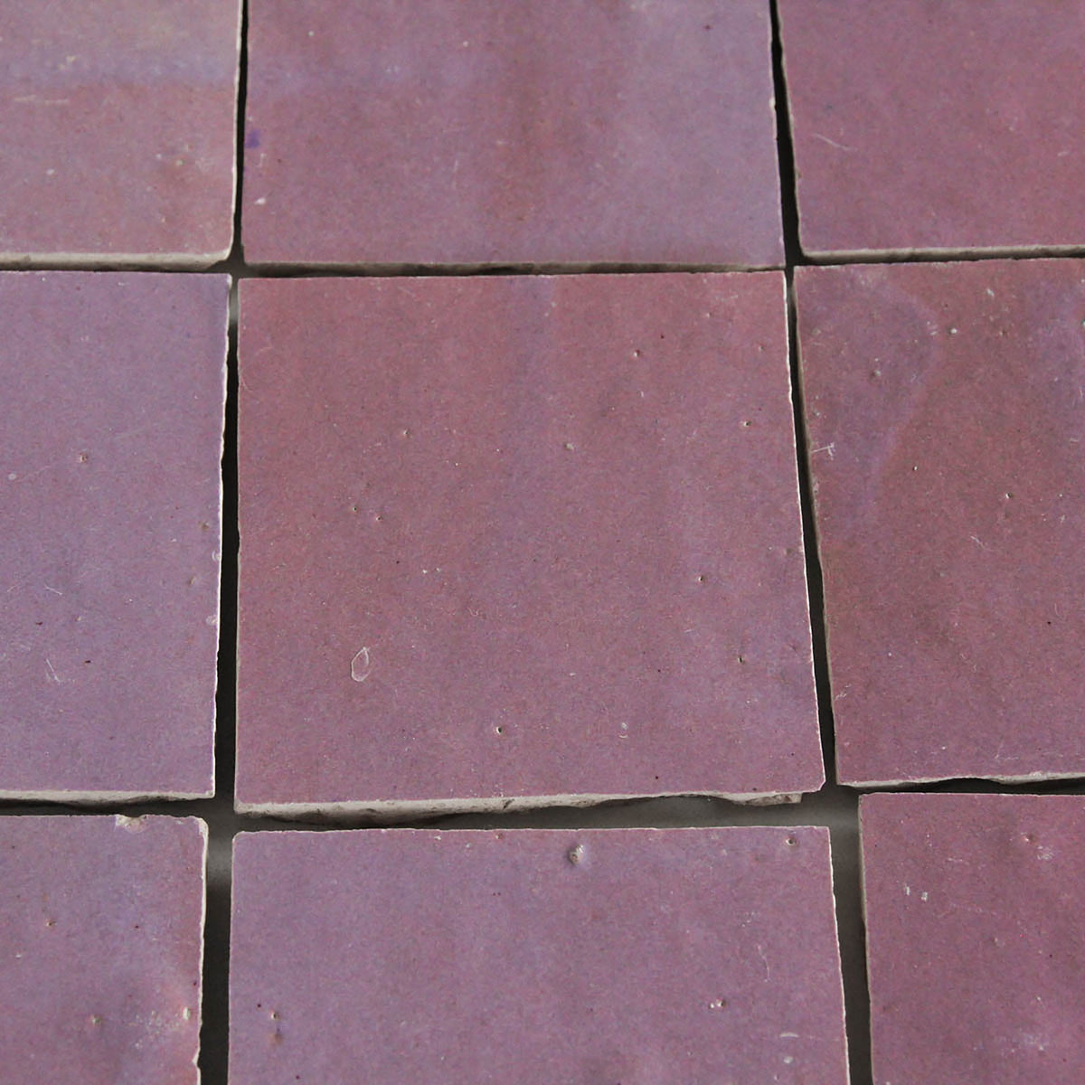 Moroccan Zellige Square Eggplant by Tiles of Ezra