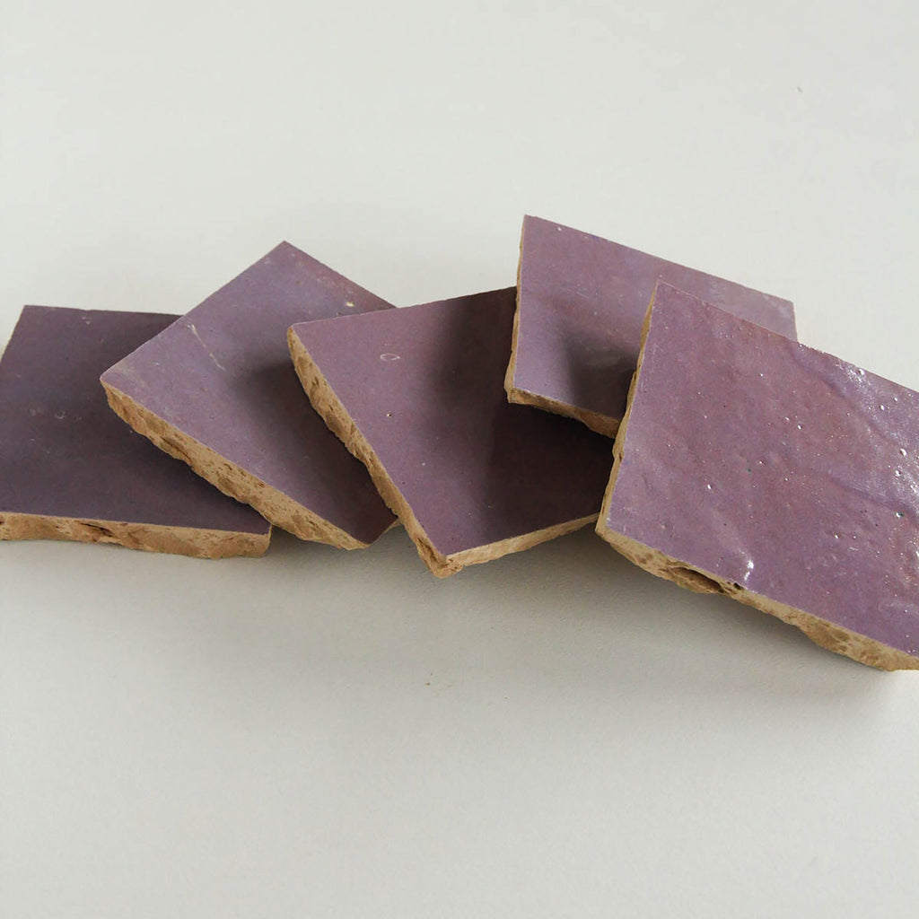 Moroccan Zellige Square Eggplant by Tiles of Ezra