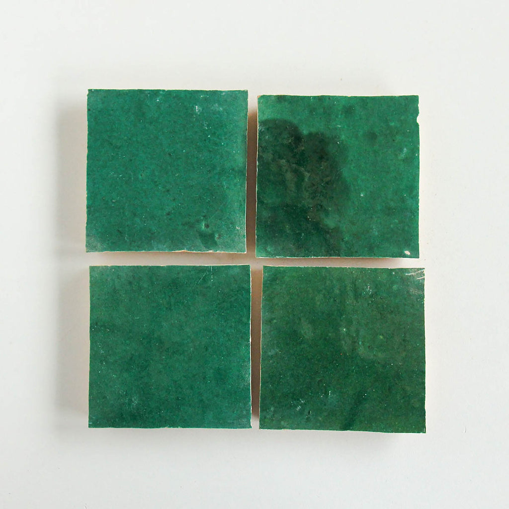 Moroccan Zellige Square Forest by Tiles of Ezra