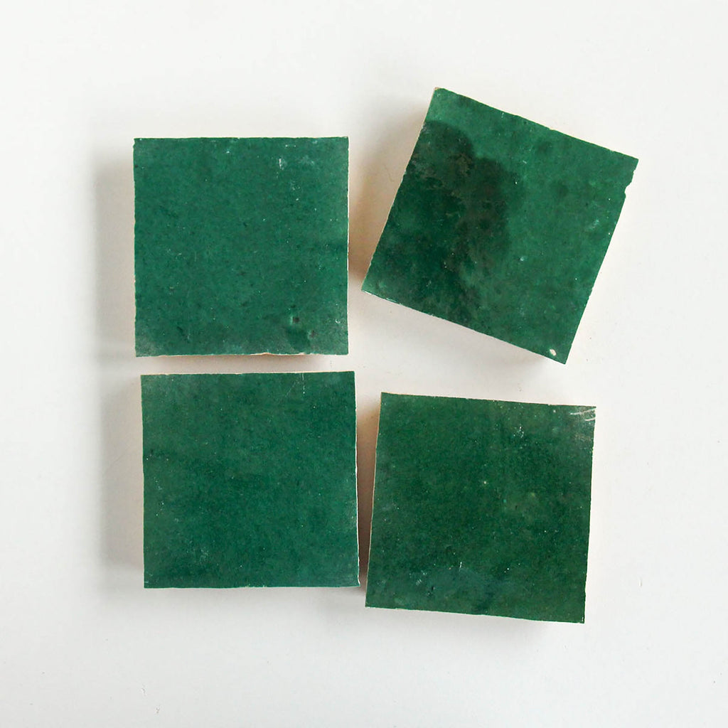 Moroccan Zellige Square Forest by Tiles of Ezra
