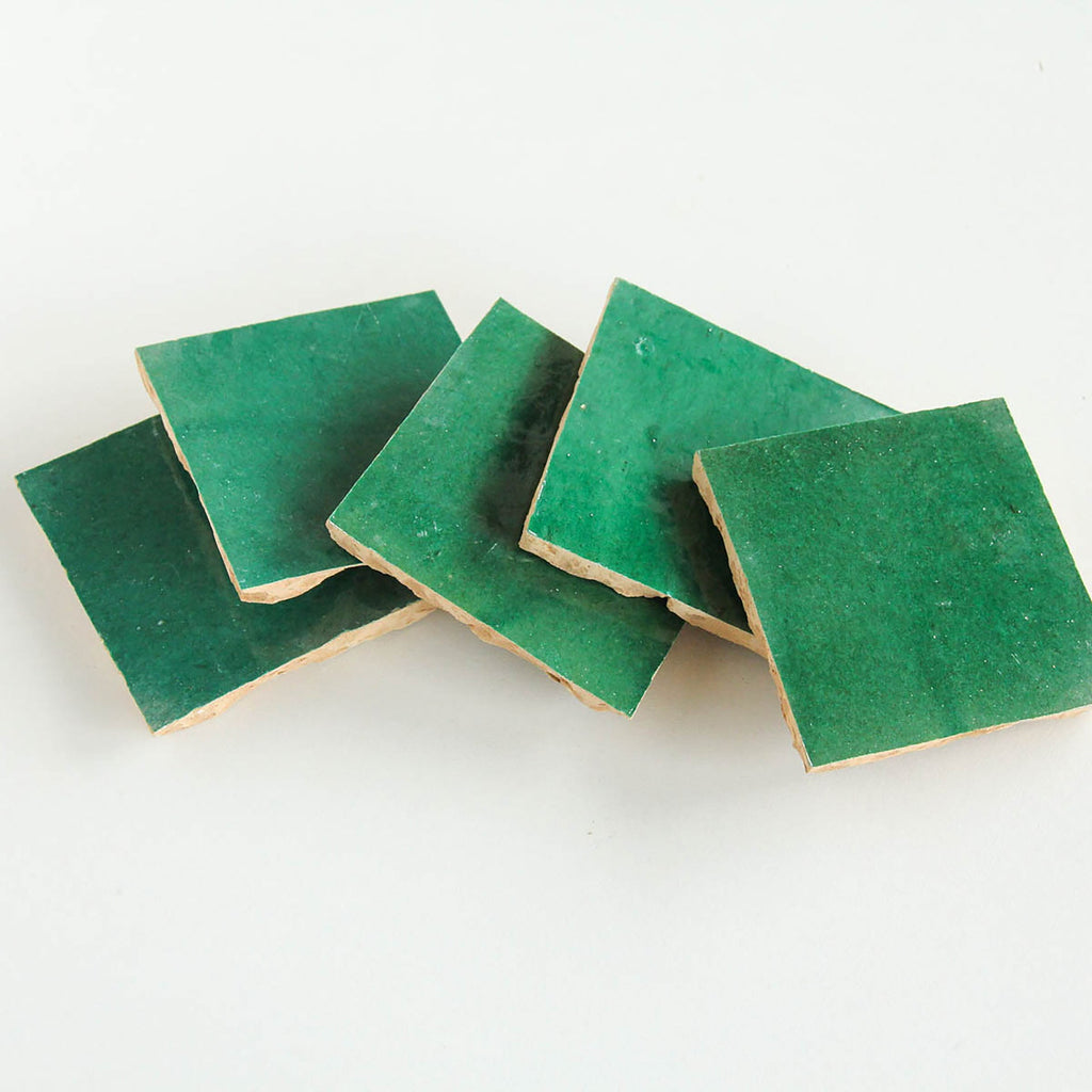 Moroccan Zellige Square Forest by Tiles of Ezra