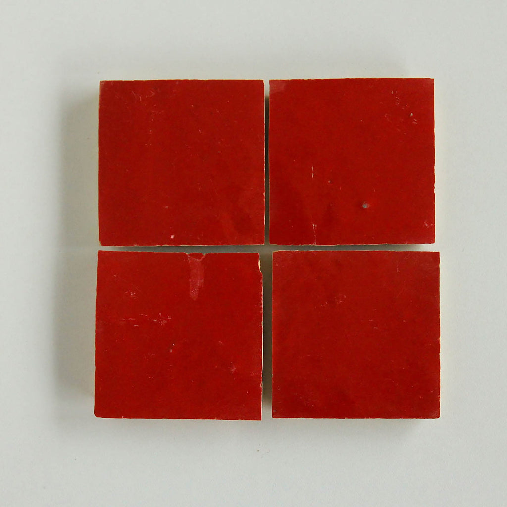Moroccan Zellige Square Jungle Red by Tiles of Ezra