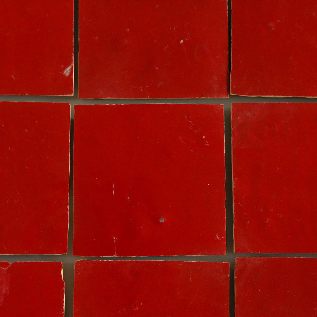 Moroccan Zellige Square Jungle Red by Tiles of Ezra