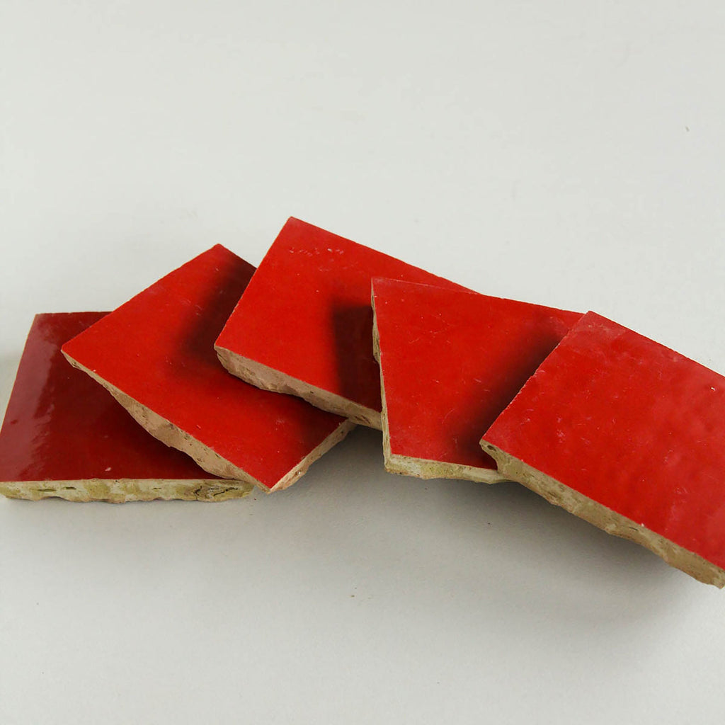 Moroccan Zellige Square Jungle Red by Tiles of Ezra