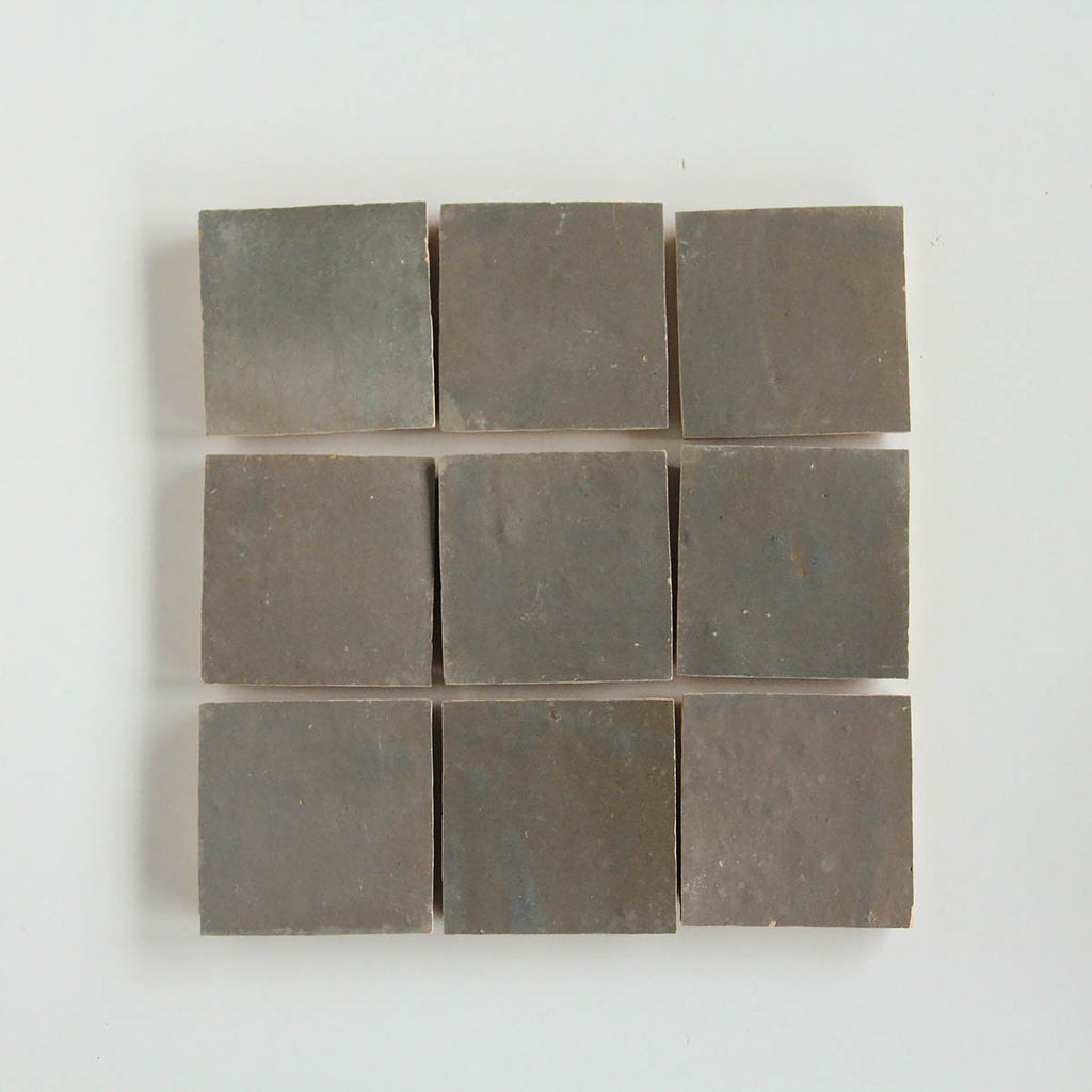 Moroccan Zellige Square Mushroom by Tiles of Ezra
