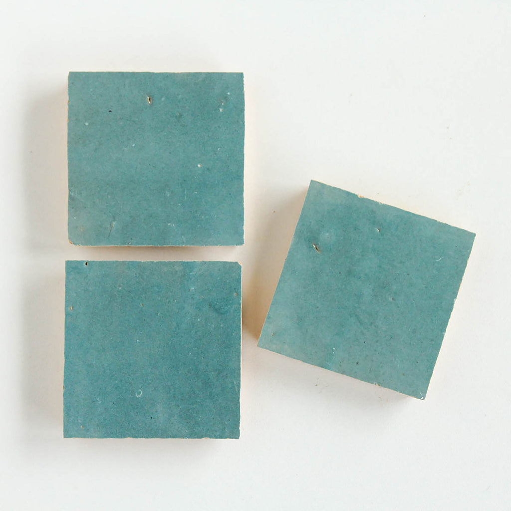 Moroccan Zellige Square Peacock by Tiles of Ezra