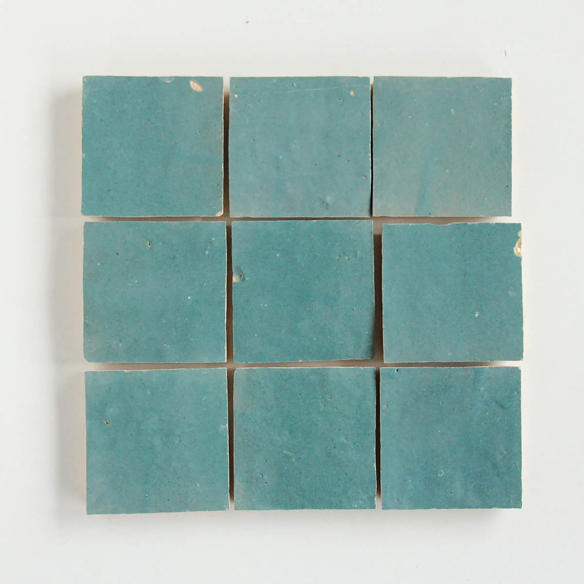Moroccan Zellige Square Peacock by Tiles of Ezra