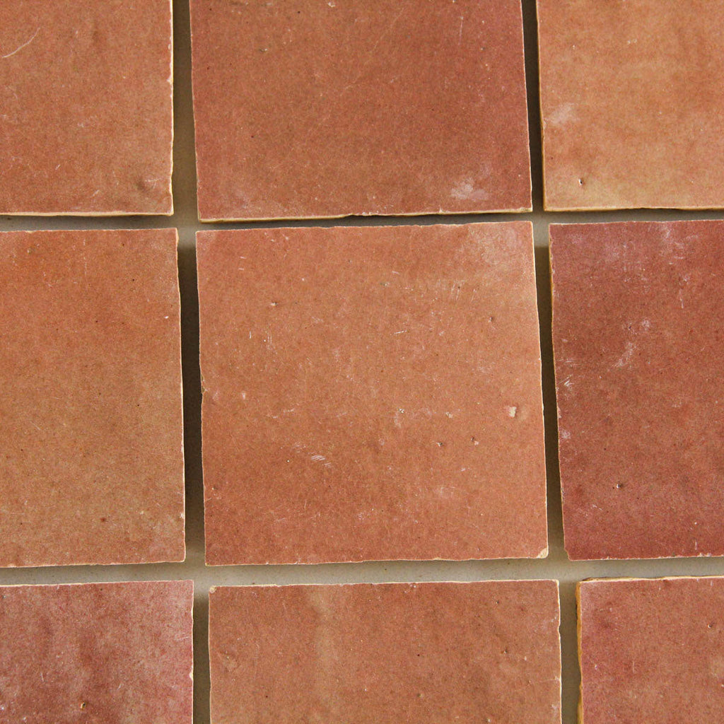 Moroccan Zellige Square Rust by Tiles of Ezra