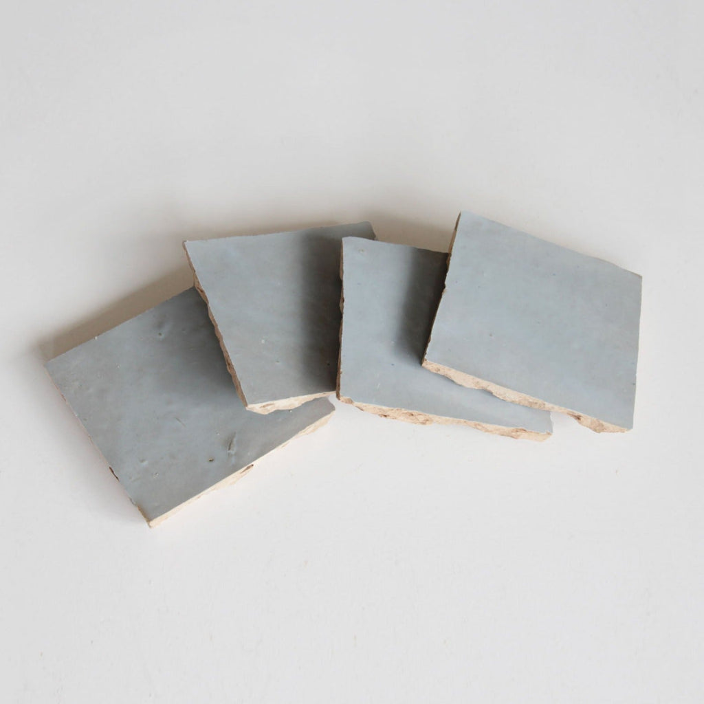 Moroccan Zellige Square Duck Egg Blue by Tiles of Ezra