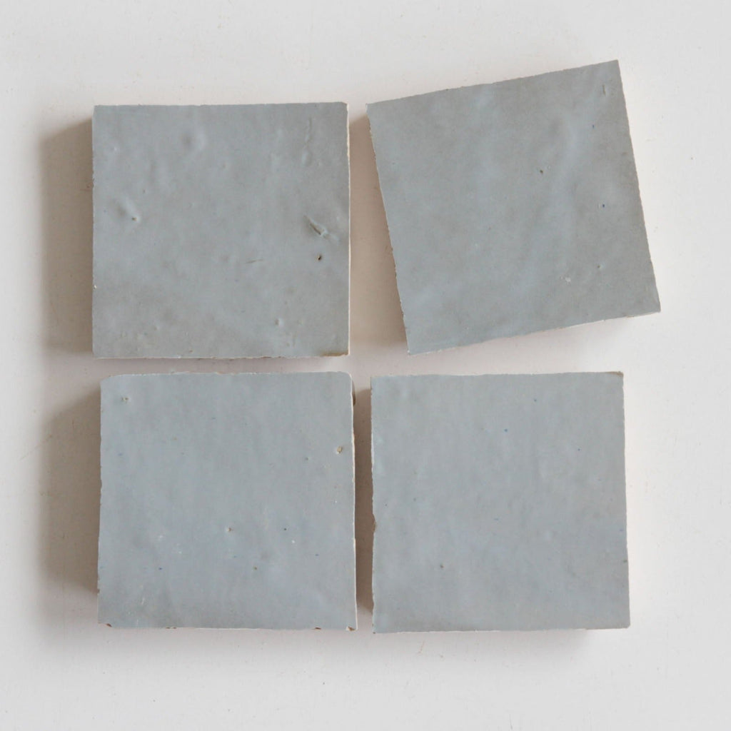Moroccan Zellige Square Duck Egg Blue by Tiles of Ezra