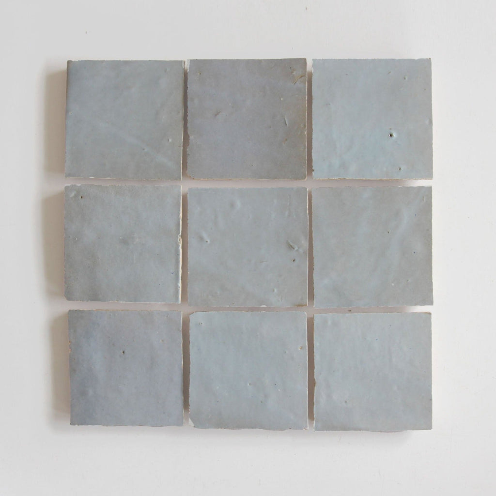 Moroccan Zellige Square Duck Egg Blue by Tiles of Ezra