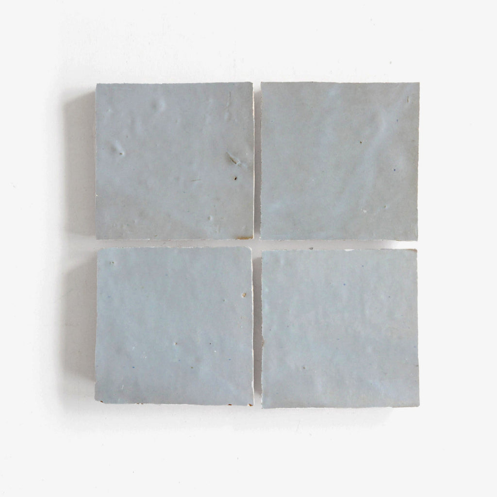 Moroccan Zellige Square Duck Egg Blue by Tiles of Ezra
