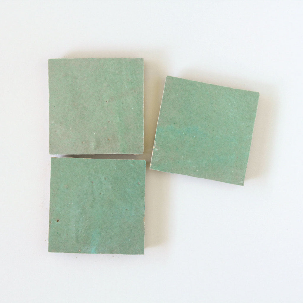 Moroccan Zellige Square Avocado by Tiles of Ezra