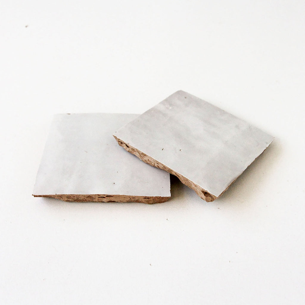 Moroccan Zellige Square Snow by Tiles of Ezra