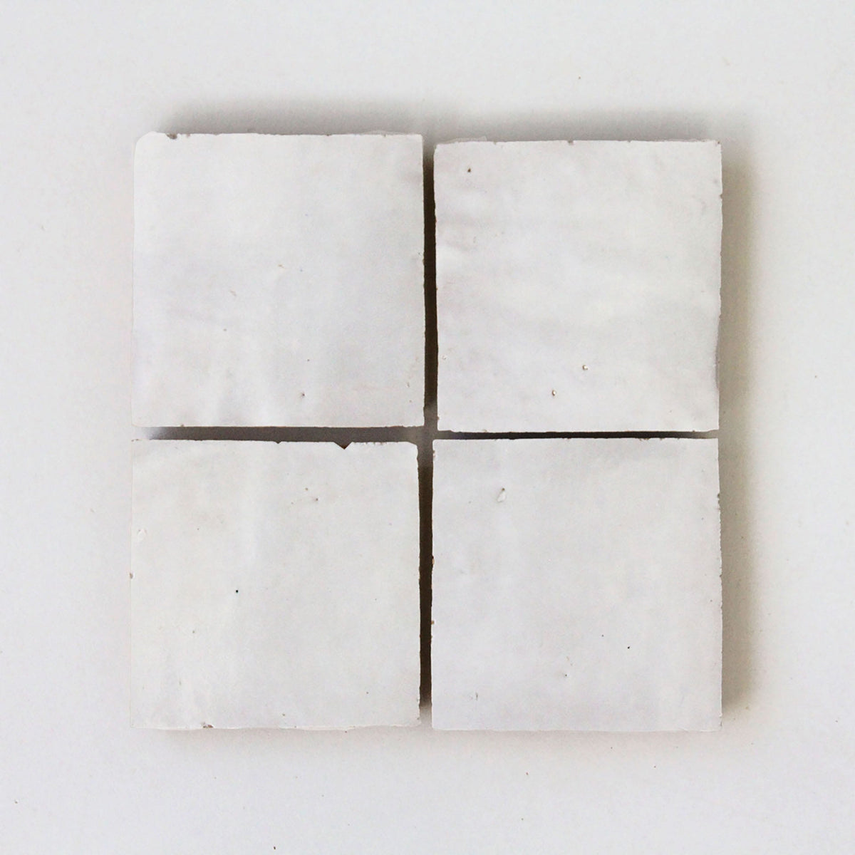 Moroccan Zellige Square Snow by Tiles of Ezra