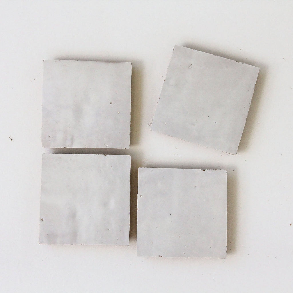 Moroccan Zellige Square Snow by Tiles of Ezra