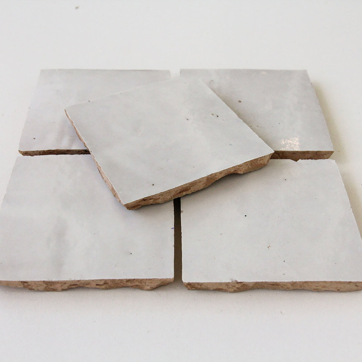 Moroccan Zellige Square Snow by Tiles of Ezra
