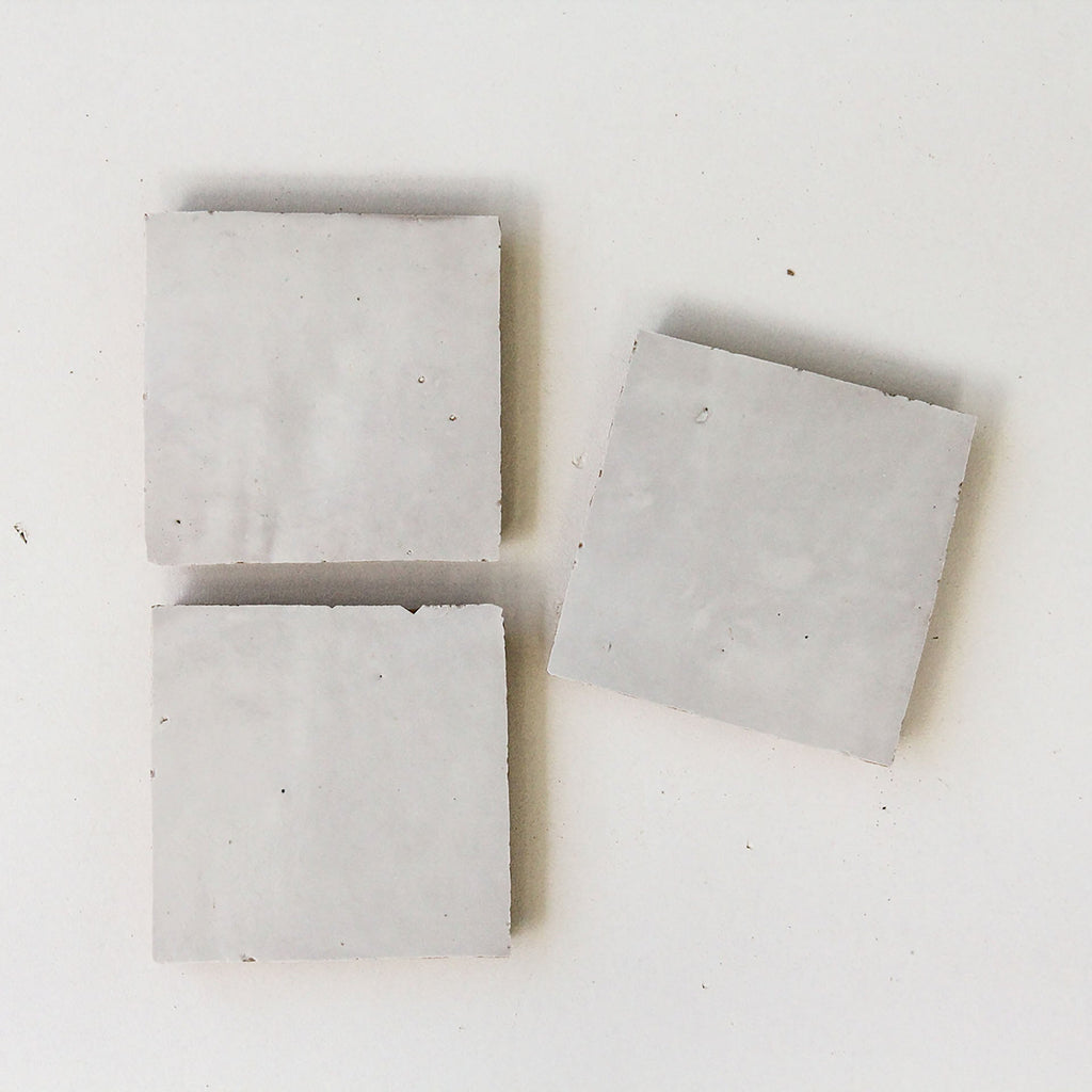 Moroccan Zellige Square Snow by Tiles of Ezra