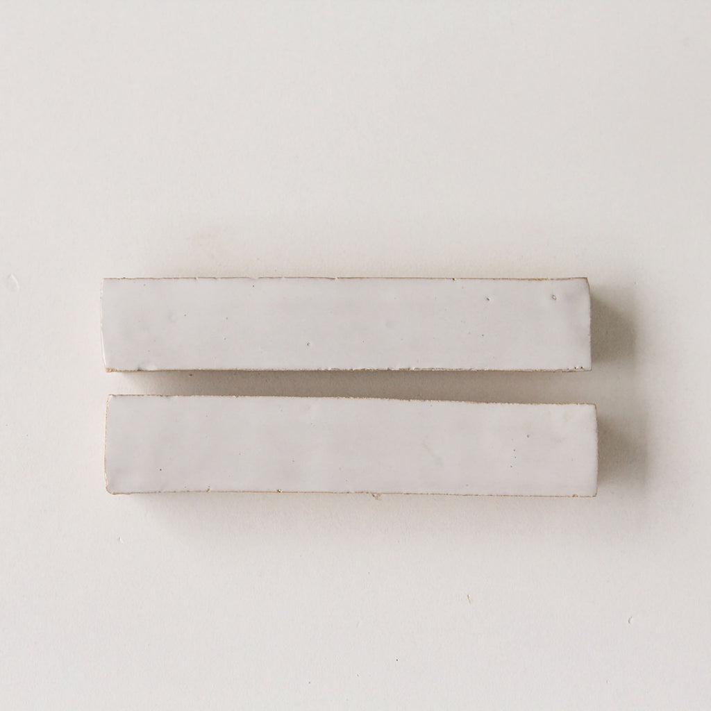 Moroccan Zellige Skinny Bejmat Snow by Tiles of Ezra