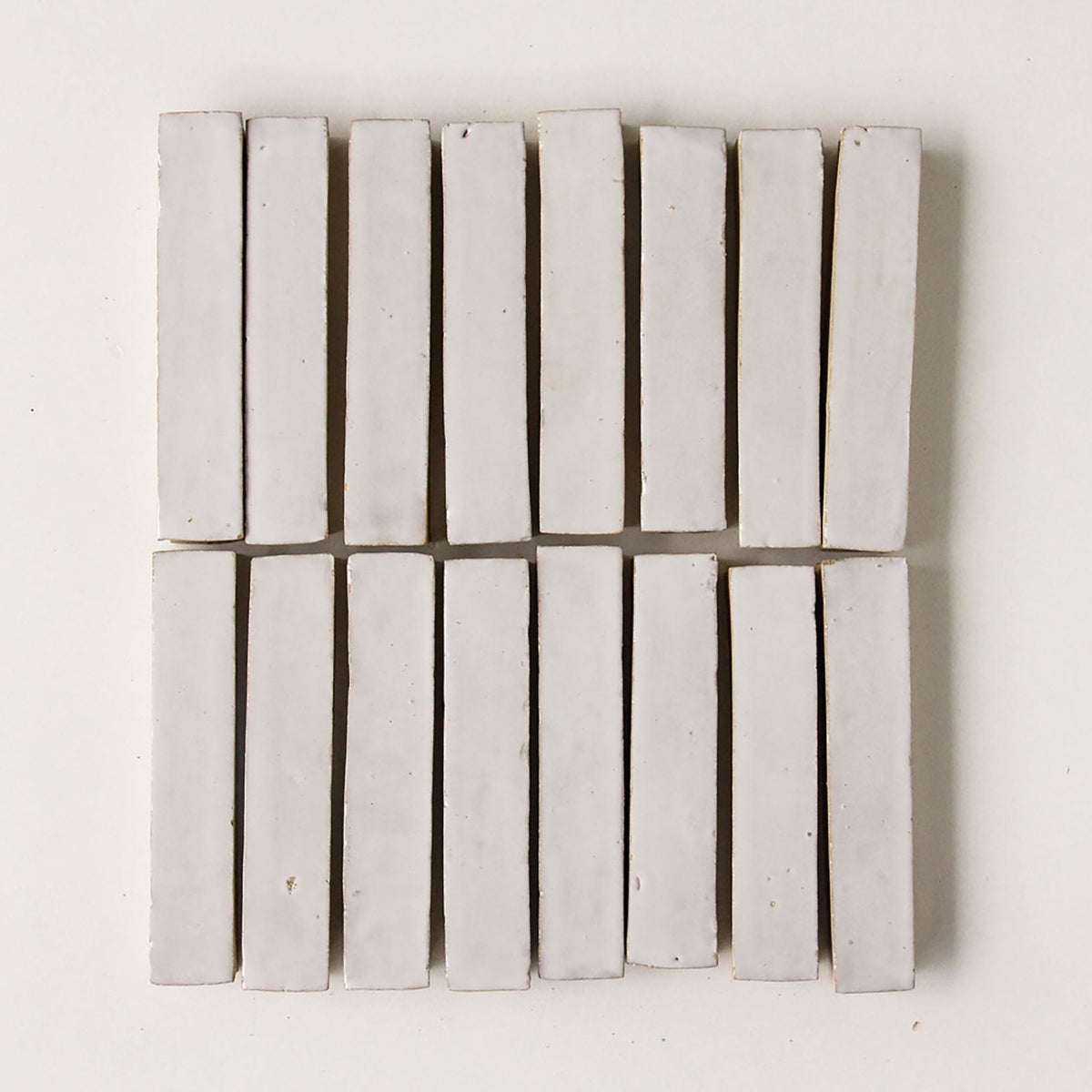Moroccan Zellige Skinny Bejmat Snow by Tiles of Ezra