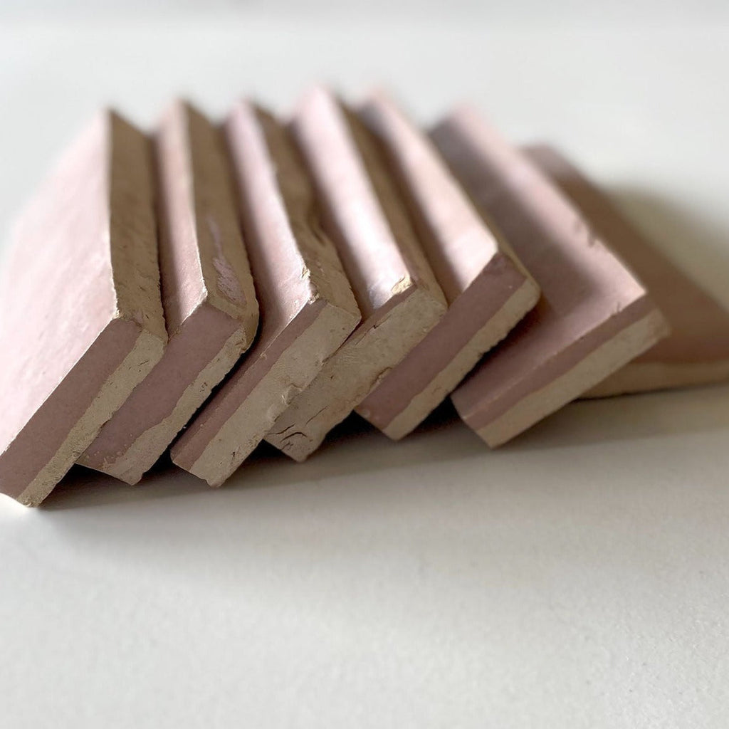 Moroccan Zellige Thin Bejmat Moroccan Pink by Tiles of Ezra