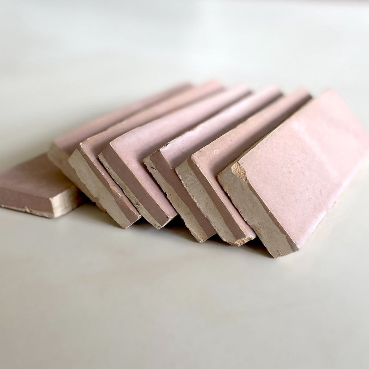 Moroccan Zellige Thin Bejmat Moroccan Pink by Tiles of Ezra