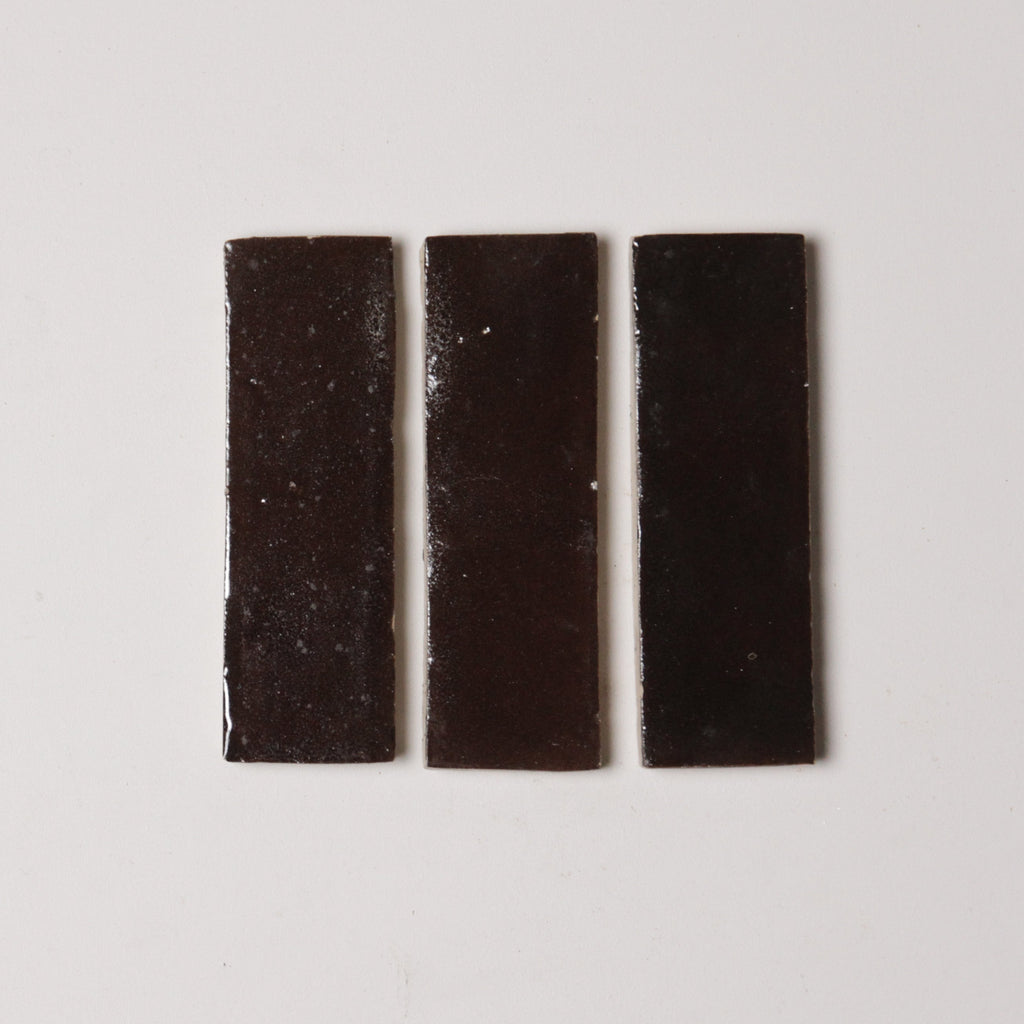 Moroccan Zellige Thin Bejmat Chocolate by Tiles of Ezra