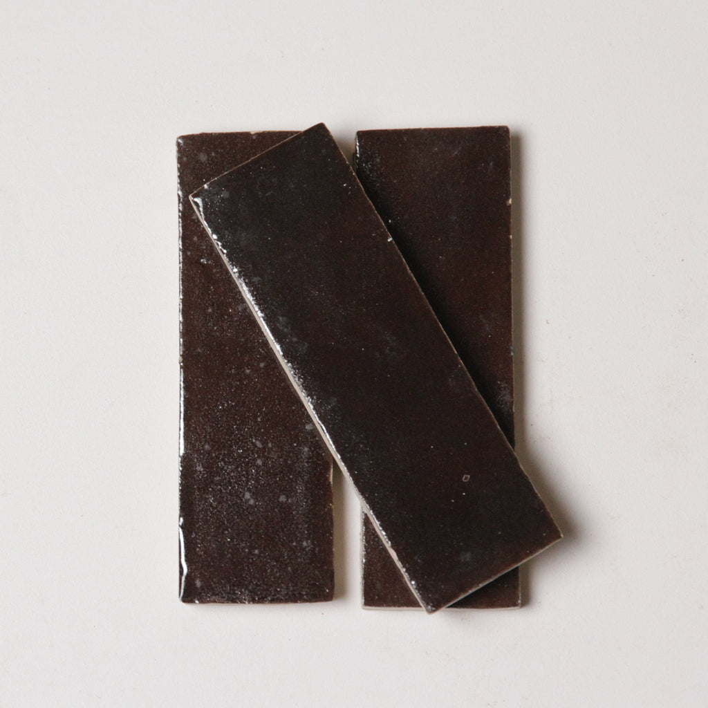 Moroccan Zellige Thin Bejmat Chocolate by Tiles of Ezra