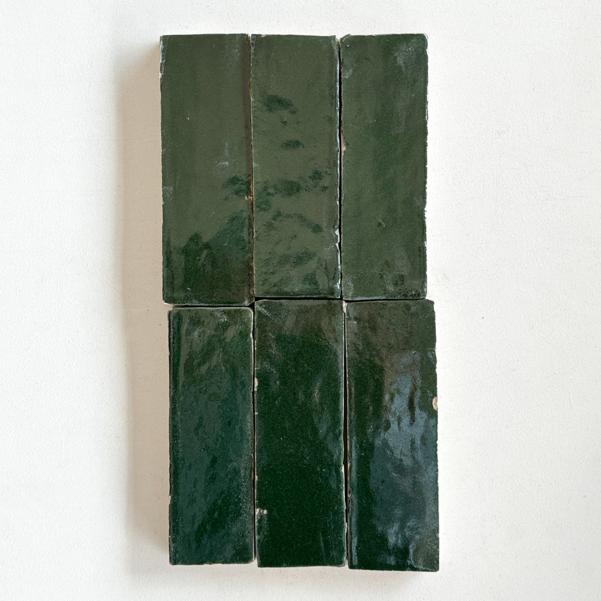 Moroccan Zellige Thin Bejmat Dark Green by Tiles of Ezra