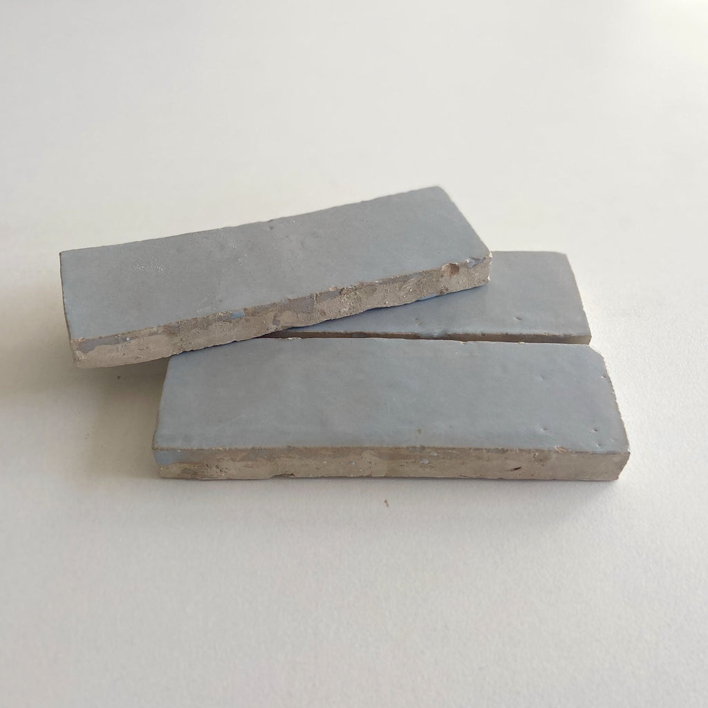 Moroccan Zellige Thin Bejmat Duck Egg Blue by Tiles of Ezra