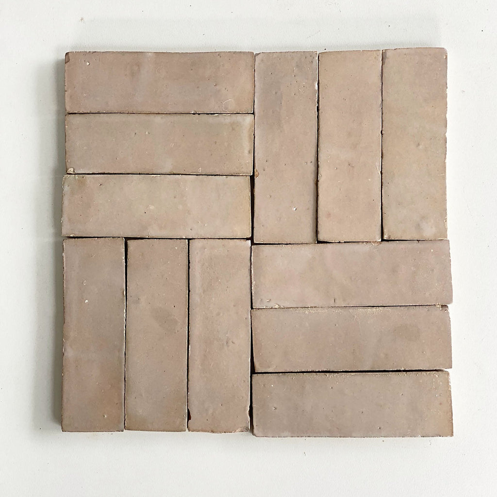 Moroccan Zellige Thin Bejmat Latte by Tiles of Ezra