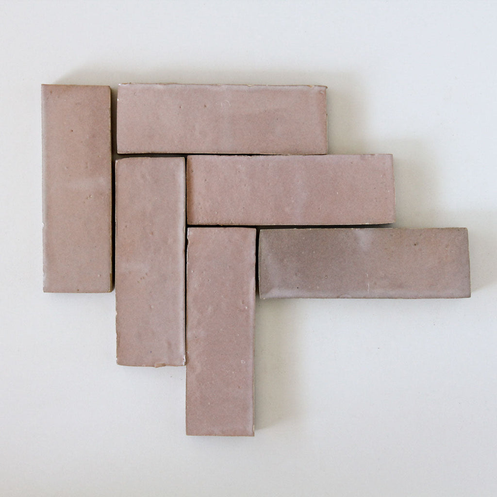Moroccan Zellige Thin Bejmat Moroccan Pink by Tiles of Ezra