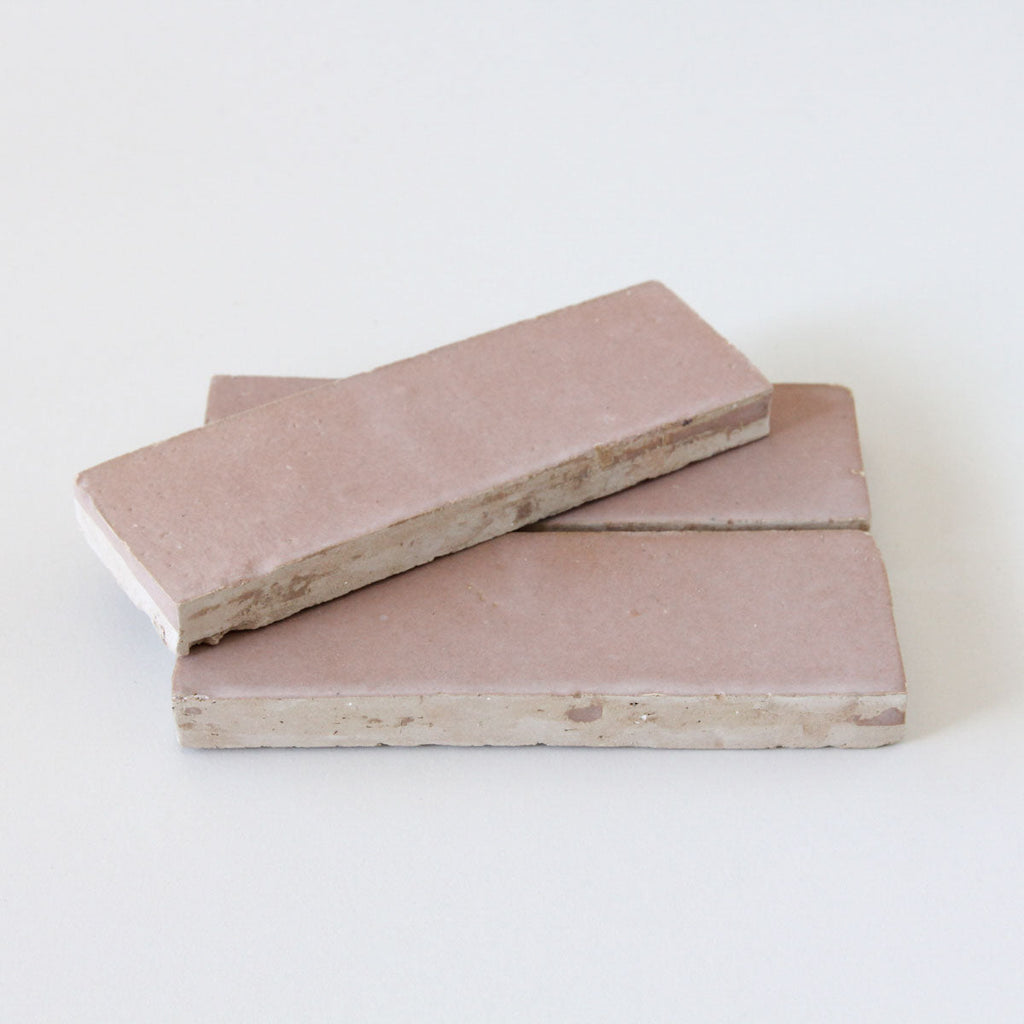 Moroccan Zellige Thin Bejmat Moroccan Pink by Tiles of Ezra